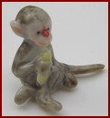 HAK604 Tiny Ceramic Monkey Ornament