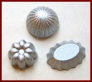 KA064A Set of Three "Aluminium" Jelly/Cake Moulds