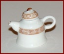 KAT03 Brown & White Ceramic Teapot