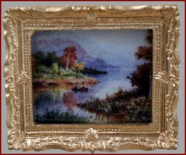 P 009 A Gold Framed Picture of a Scottish Loch