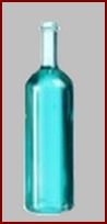 PA105B Blue Wine Bottle